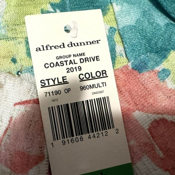 Alfred Dunner Womens Sz L Colorful Beaded Coastal Drive Pullover Top Stretch NEW - Picture 6 of 6